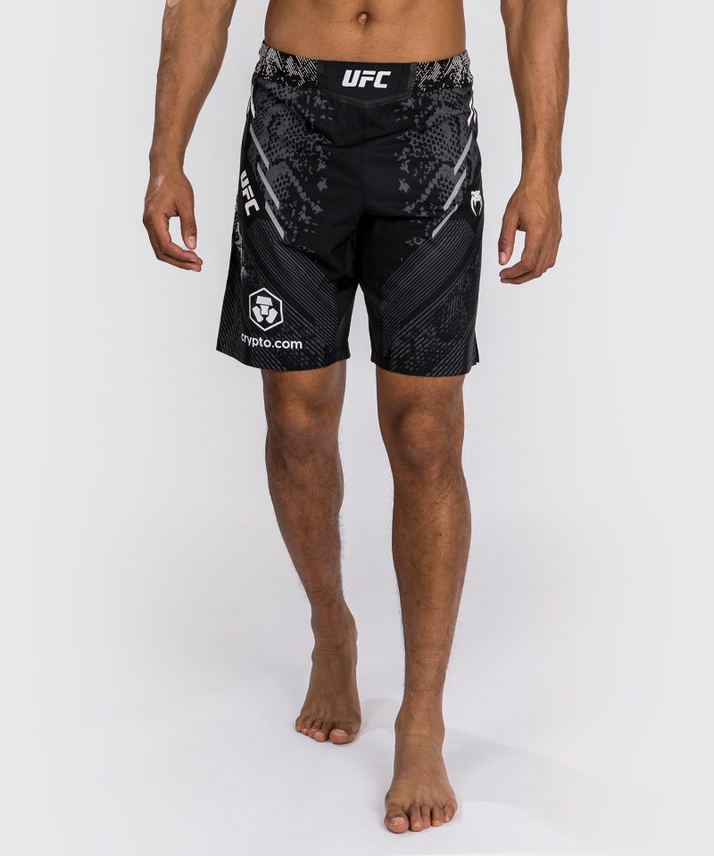 Venum UFC Adrenaline by Venum Authentic Fight Night Long Fit Miesten Nyrkkeilyshortsit Mustat | 75431-HYAT | Suomi