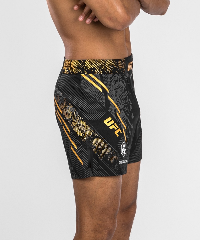 Venum UFC Adrenaline by Venum Authentic Fight Night Lyhyt Fit Miesten Nyrkkeilyshortsit Kultaiset | 91572-YGWB | Suomi