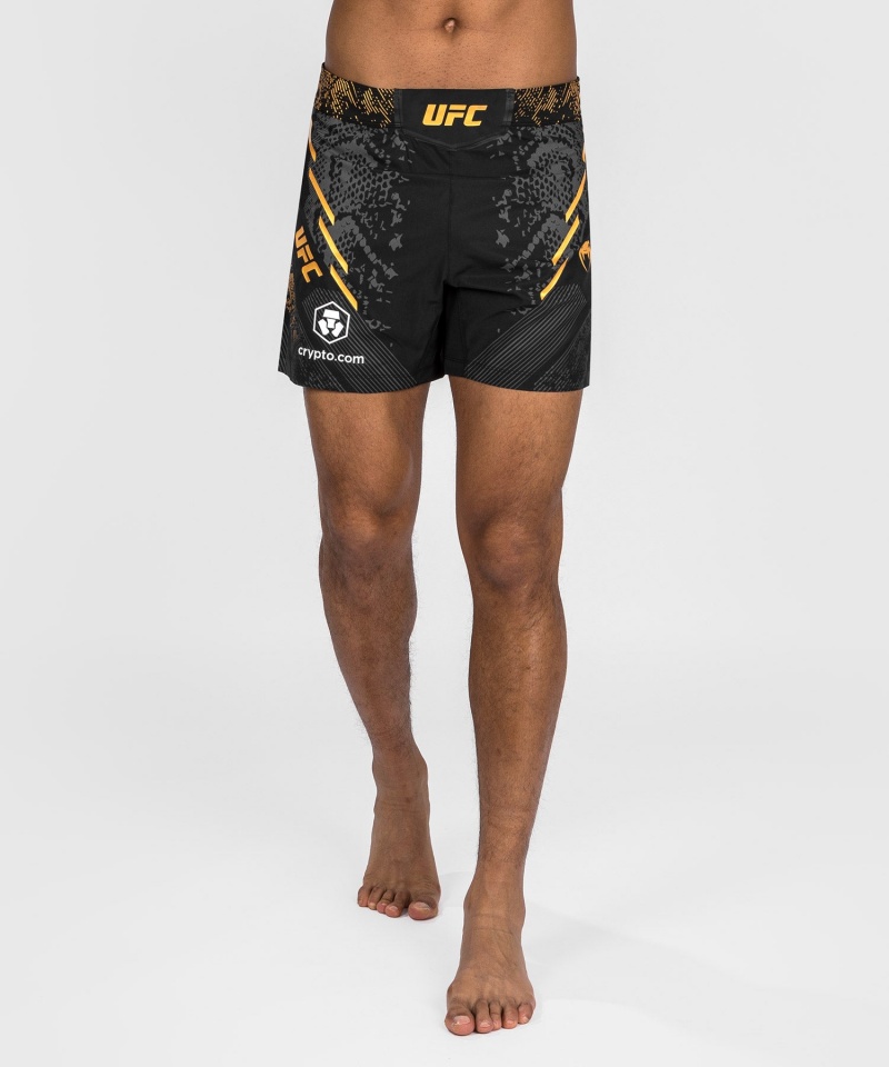 Venum UFC Adrenaline by Venum Authentic Fight Night Lyhyt Fit Miesten Nyrkkeilyshortsit Kultaiset | 91572-YGWB | Suomi