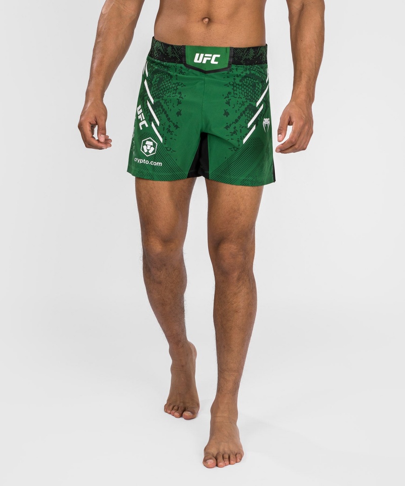 Venum UFC Adrenaline by Venum Authentic Fight Night Lyhyt Fit Miesten Nyrkkeilyshortsit Vihreä | 83796-HQRB | Suomi