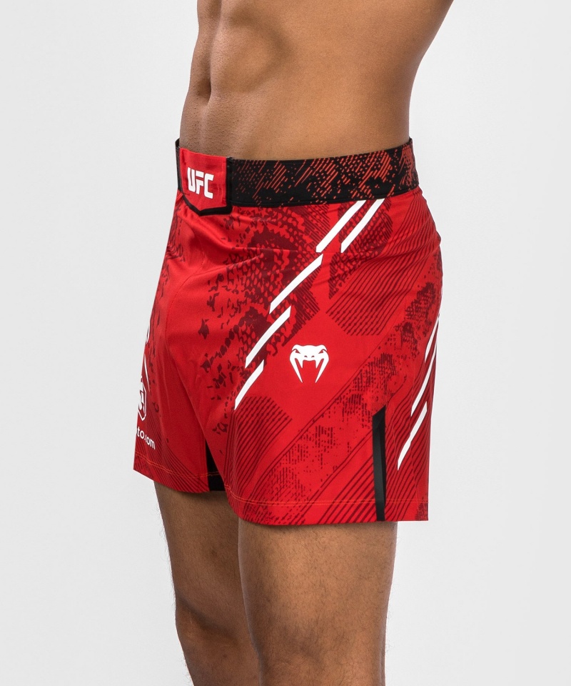 Venum UFC Adrenaline by Venum Authentic Fight Night Lyhyt Fit Miesten Nyrkkeilyshortsit Punainen | 71596-HXYP | Suomi