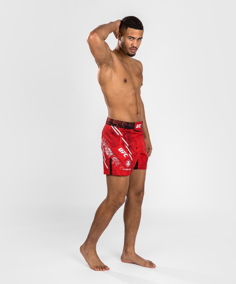 Venum UFC Adrenaline by Venum Authentic Fight Night Lyhyt Fit Miesten Nyrkkeilyshortsit Punainen | 71596-HXYP | Suomi