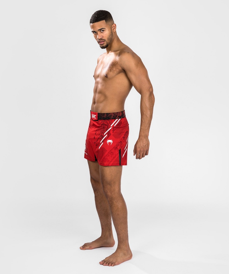 Venum UFC Adrenaline by Venum Authentic Fight Night Lyhyt Fit Miesten Nyrkkeilyshortsit Punainen | 71596-HXYP | Suomi