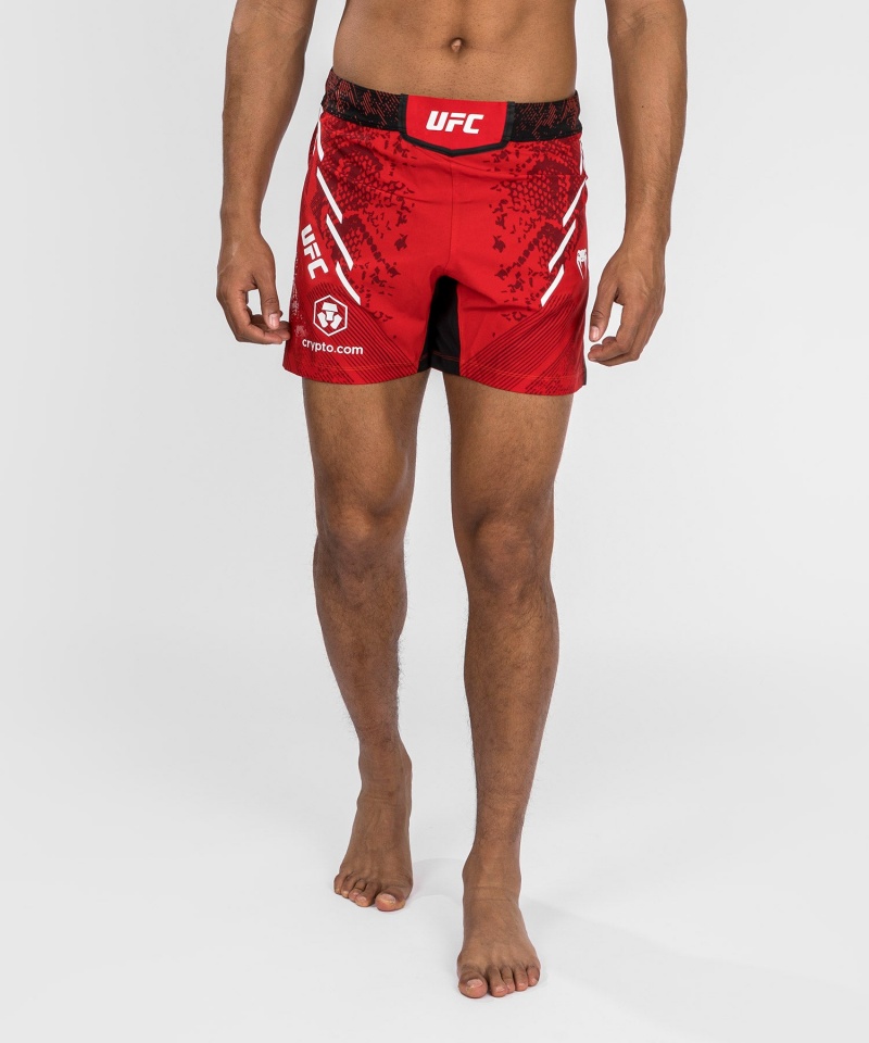 Venum UFC Adrenaline by Venum Authentic Fight Night Lyhyt Fit Miesten Nyrkkeilyshortsit Punainen | 71596-HXYP | Suomi