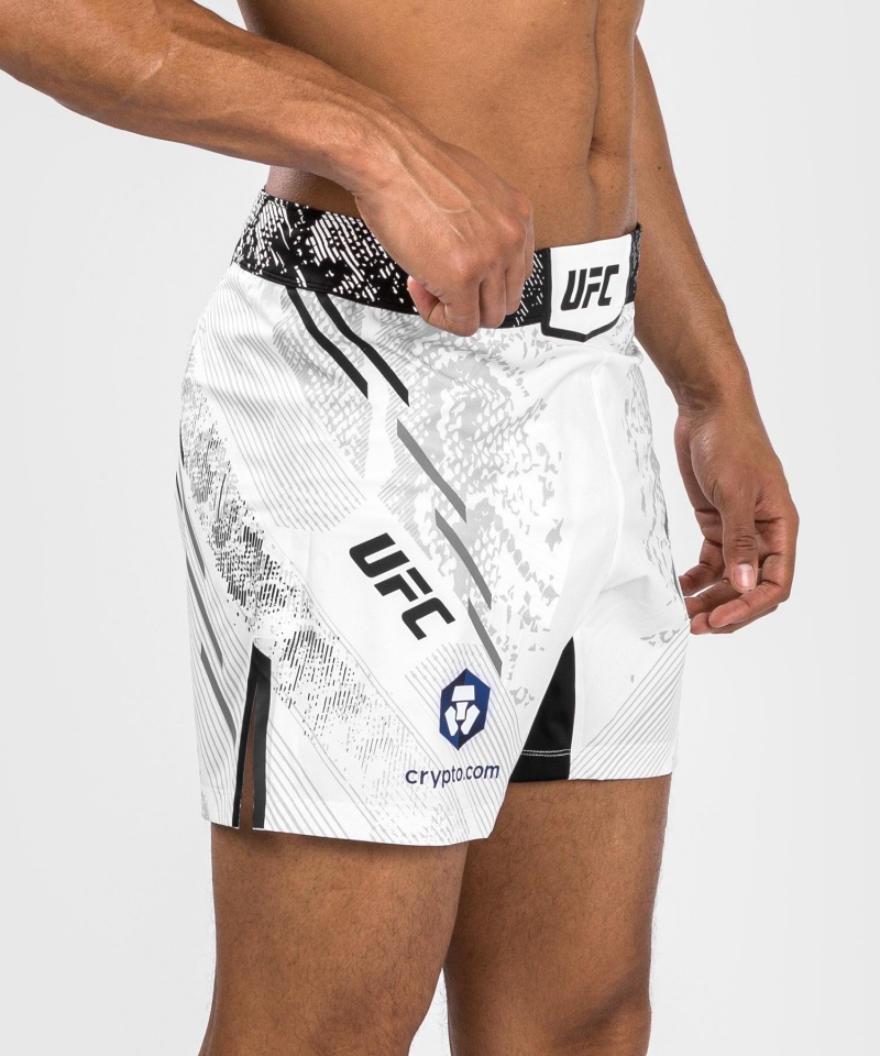 Venum UFC Adrenaline by Venum Authentic Fight Night Lyhyt Fit Miesten Nyrkkeilyshortsit Valkoinen | 34912-OZAW | Suomi