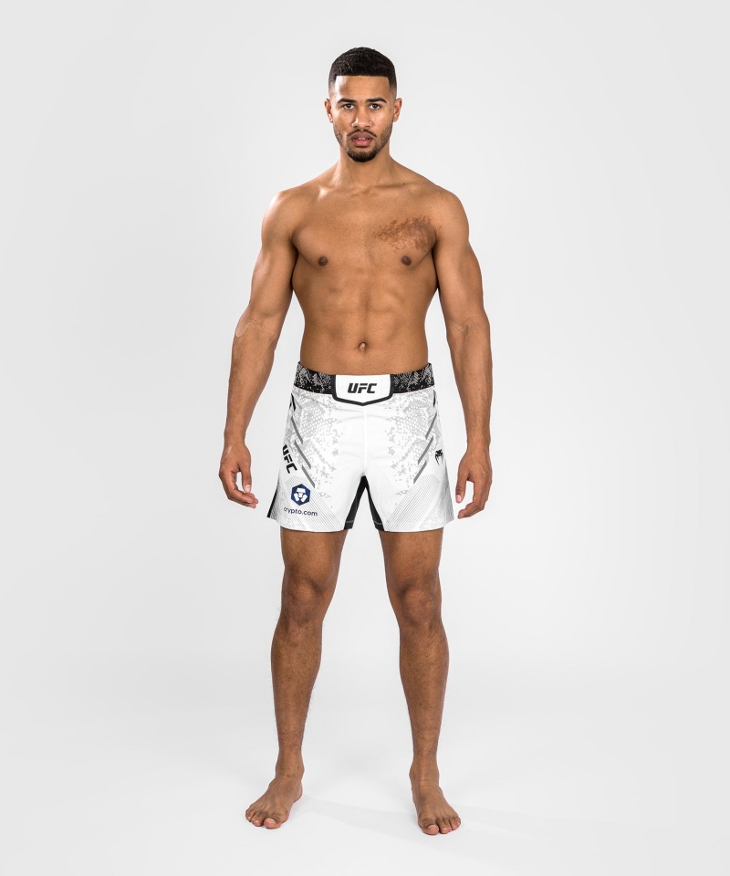 Venum UFC Adrenaline by Venum Authentic Fight Night Lyhyt Fit Miesten Nyrkkeilyshortsit Valkoinen | 34912-OZAW | Suomi