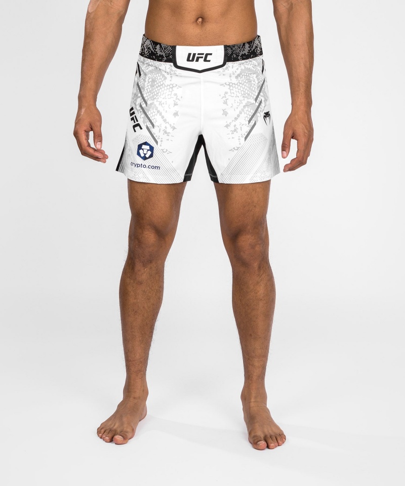 Venum UFC Adrenaline by Venum Authentic Fight Night Lyhyt Fit Miesten Nyrkkeilyshortsit Valkoinen | 34912-OZAW | Suomi