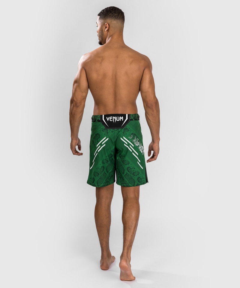 Venum UFC Adrenaline by Venum Authentic Fight Night Long Fit Miesten Nyrkkeilyshortsit Vihreä | 03516-FKVI | Suomi