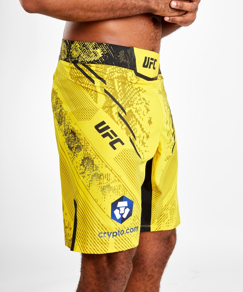 Venum UFC Adrenaline by Venum Authentic Fight Night Long Fit Miesten Nyrkkeilyshortsit Keltainen | 98736-AXFH | Suomi