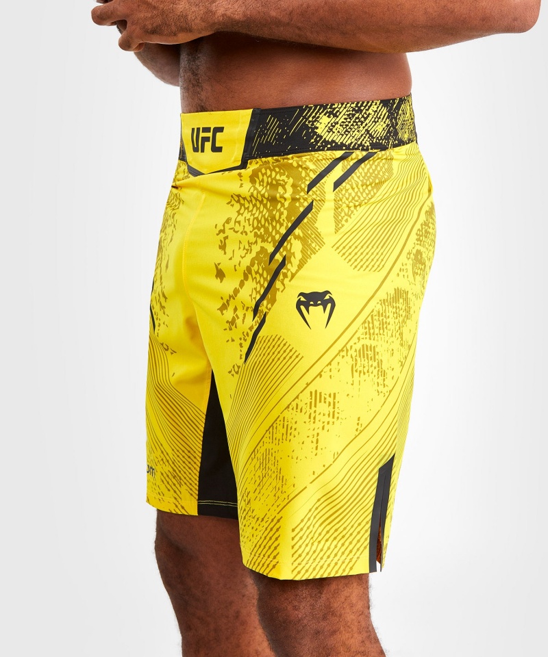 Venum UFC Adrenaline by Venum Authentic Fight Night Long Fit Miesten Nyrkkeilyshortsit Keltainen | 98736-AXFH | Suomi