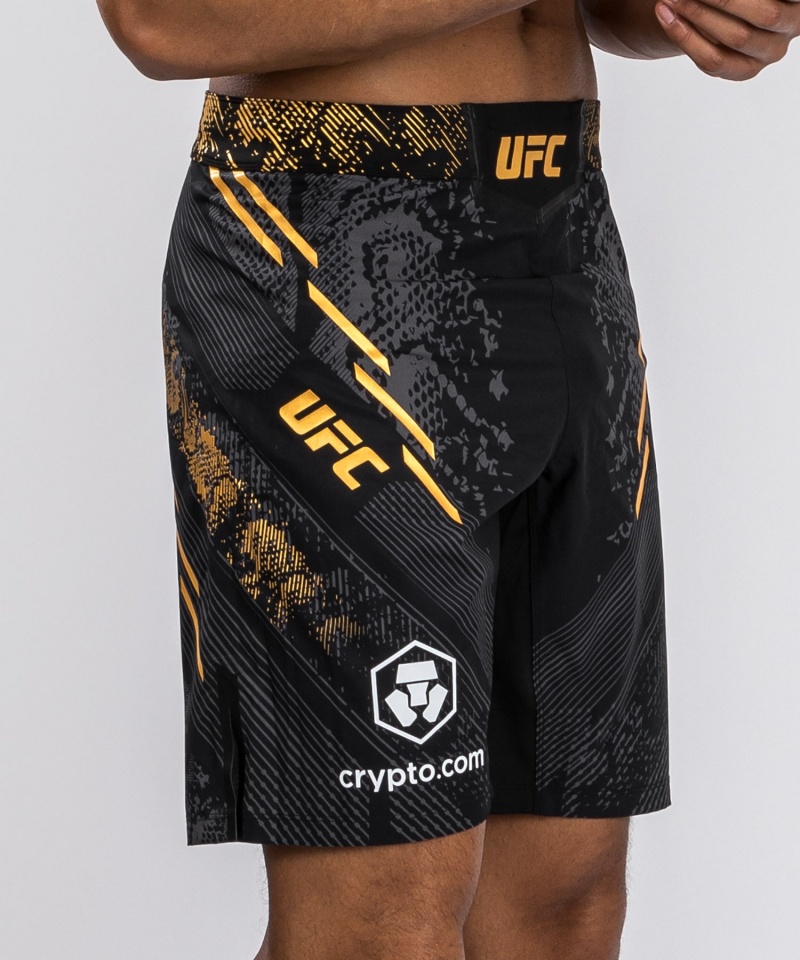 Venum UFC Adrenaline by Venum Authentic Fight Night Long Fit Miesten Nyrkkeilyshortsit Kultaiset | 74962-OSUV | Suomi