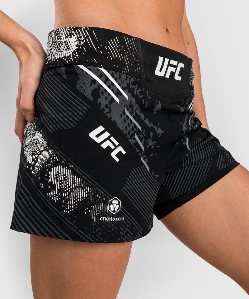 Venum UFC Adrenaline by Venum Authentic Fight Night Naisten Nyrkkeilyshortsit Mustat | 13594-QOBK | Suomi