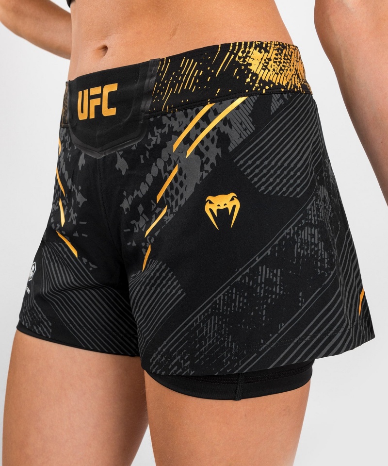 Venum UFC Adrenaline by Venum Authentic Fight Night Naisten Nyrkkeilyshortsit Kultaiset | 18459-ITOB | Suomi