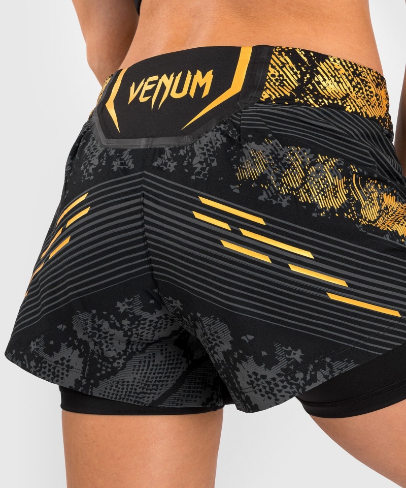 Venum UFC Adrenaline by Venum Authentic Fight Night Naisten Nyrkkeilyshortsit Kultaiset | 18459-ITOB | Suomi