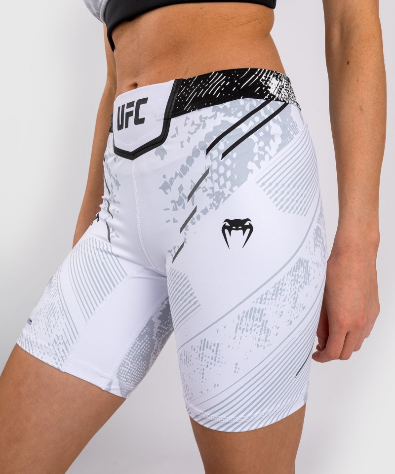 Venum UFC Adrenaline by Venum Authentic Fight Night Vale Long Fit Tudo Naisten Shortsit Valkoinen | 03924-RCPQ | Suomi