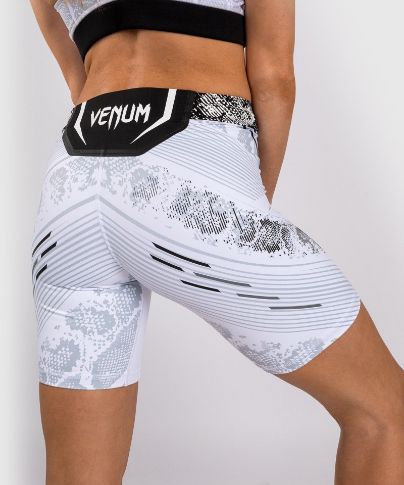 Venum UFC Adrenaline by Venum Authentic Fight Night Vale Long Fit Tudo Naisten Shortsit Valkoinen | 03924-RCPQ | Suomi