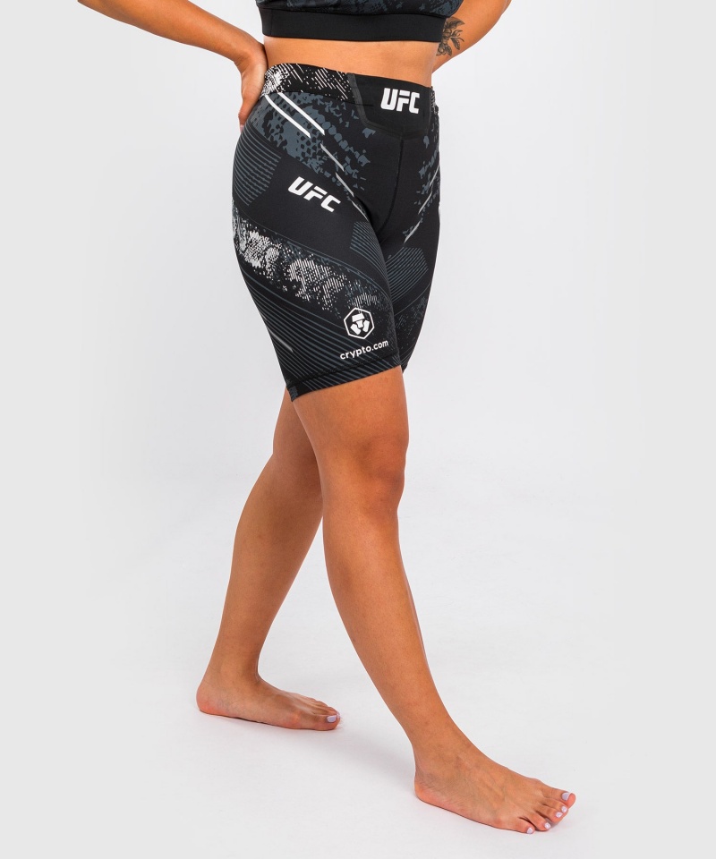 Venum UFC Adrenaline by Venum Authentic Fight Night Vale Long Fit Tudo Naisten Shortsit Mustat | 18362-VMPF | Suomi