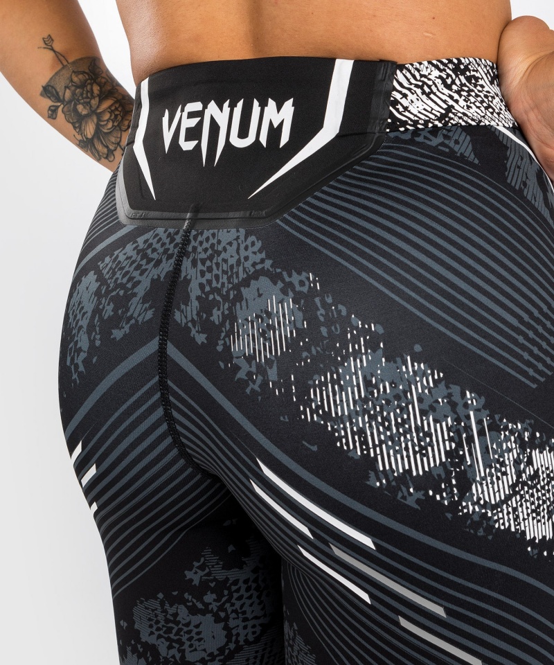 Venum UFC Adrenaline by Venum Authentic Fight Night Vale Long Fit Tudo Naisten Shortsit Mustat | 18362-VMPF | Suomi