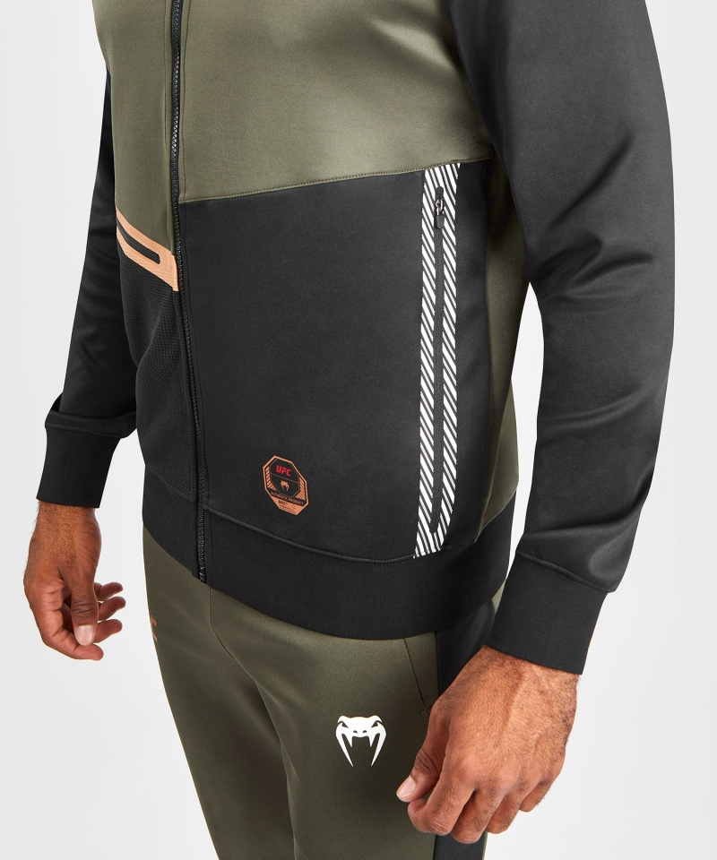 Venum UFC Adrenaline by Venum Fight Week Zip Miesten Huppari Khaki | 34802-JFGN | Suomi