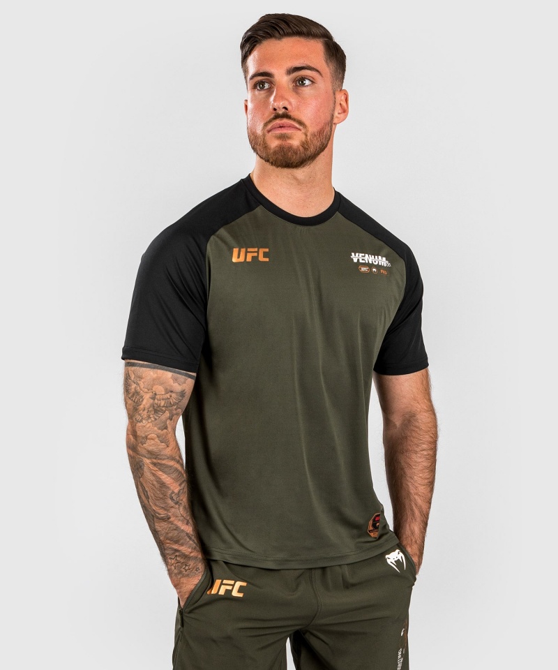 Venum UFC Adrenaline by Venum Fight Week Dry-tech Miesten T-Paita Khaki | 78945-PQYC | Suomi