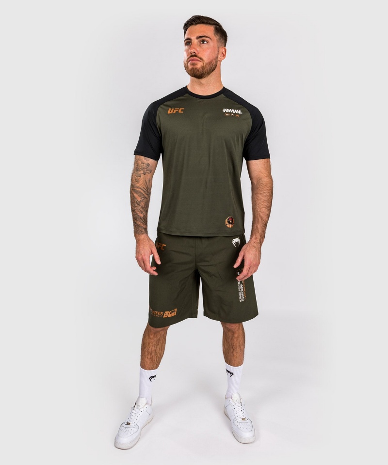 Venum UFC Adrenaline by Venum Fight Week Dry-tech Miesten T-Paita Khaki | 78945-PQYC | Suomi