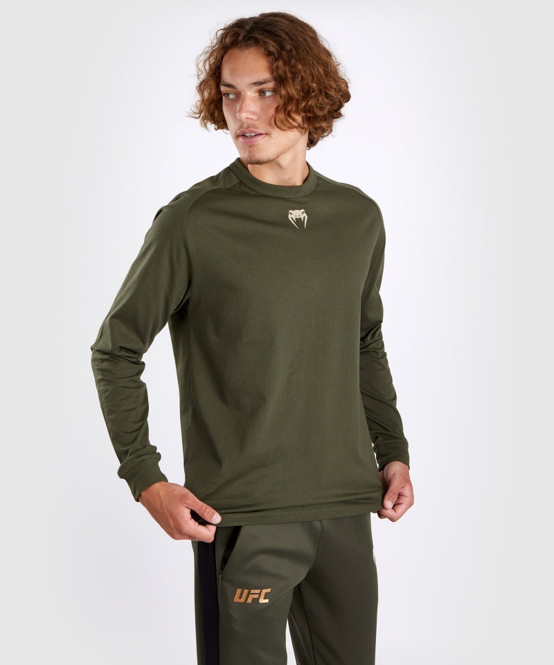 Venum UFC Adrenaline by Venum Fight Week Long-sleeve Miesten T-Paita Khaki | 29570-YDVP | Suomi