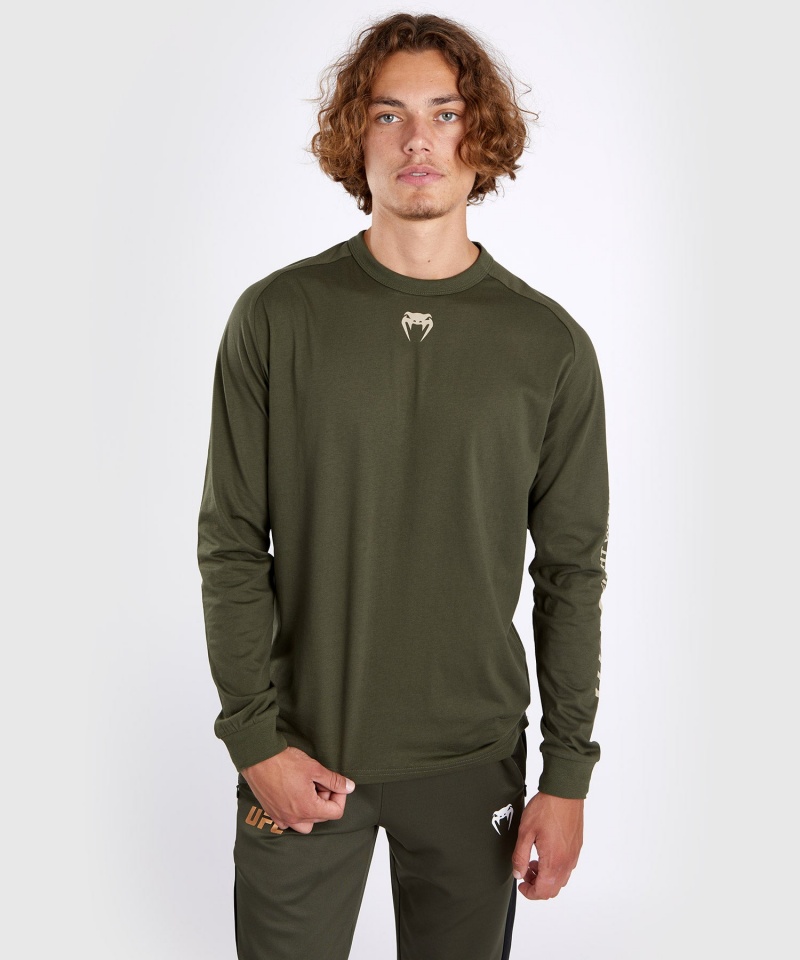 Venum UFC Adrenaline by Venum Fight Week Long-sleeve Miesten T-Paita Khaki | 29570-YDVP | Suomi