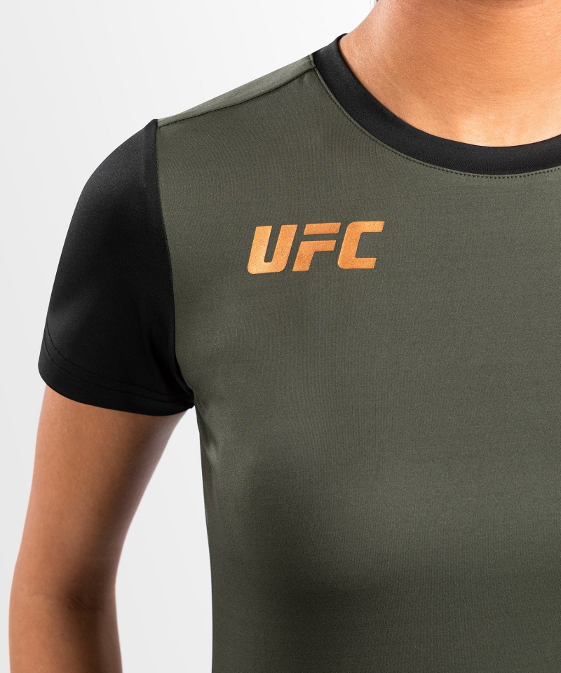 Venum UFC Adrenaline by Venum Fight Week Dry-tech Naisten T-Paita Khaki | 17362-WGXF | Suomi