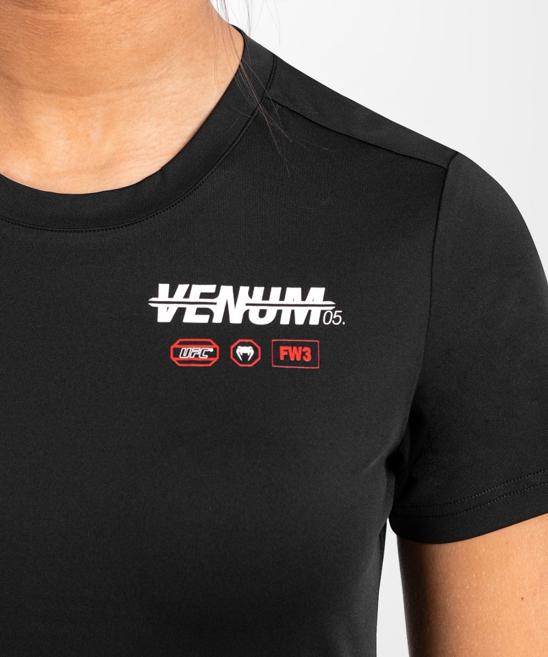 Venum UFC Adrenaline by Venum Fight Week Dry-tech Naisten T-Paita Mustat | 70291-EUST | Suomi