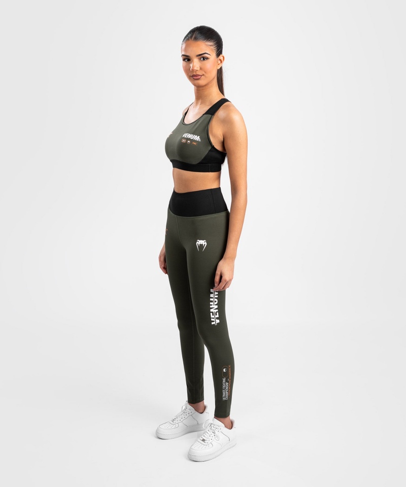 Venum UFC Adrenaline by Venum Fight Week Performance Naisten Leggings Khaki | 21306-FCAS | Suomi