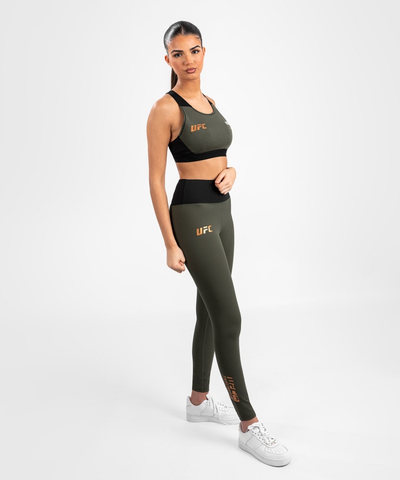 Venum UFC Adrenaline by Venum Fight Week Performance Naisten Leggings Khaki | 21306-FCAS | Suomi