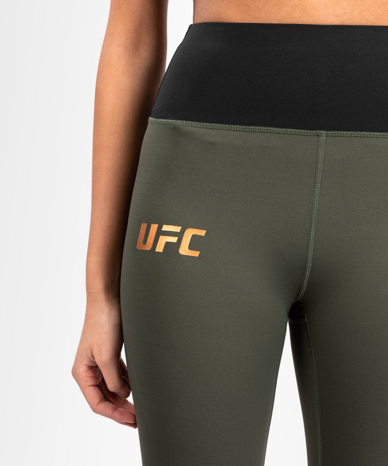 Venum UFC Adrenaline by Venum Fight Week Performance Naisten Leggings Khaki | 21306-FCAS | Suomi