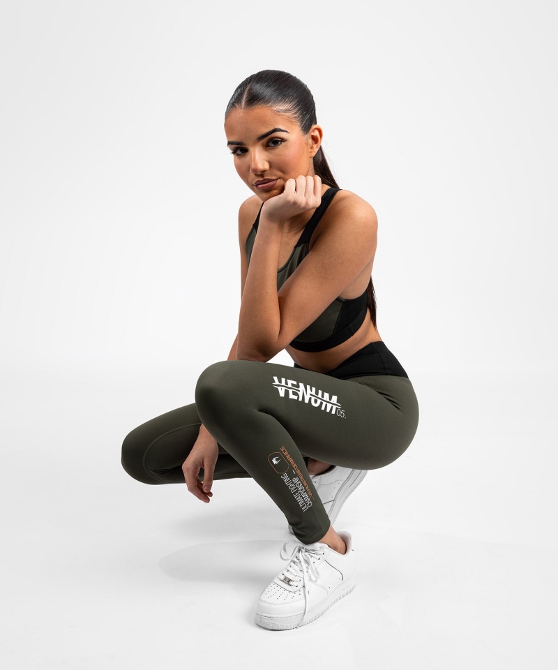 Venum UFC Adrenaline by Venum Fight Week Performance Naisten Leggings Khaki | 21306-FCAS | Suomi