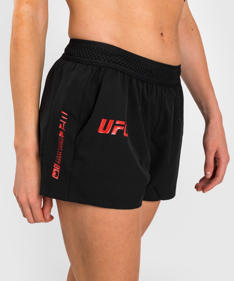 Venum UFC Adrenaline by Venum Fight Week Vale Tudo Naisten Shortsit Mustat | 68143-XBKN | Suomi