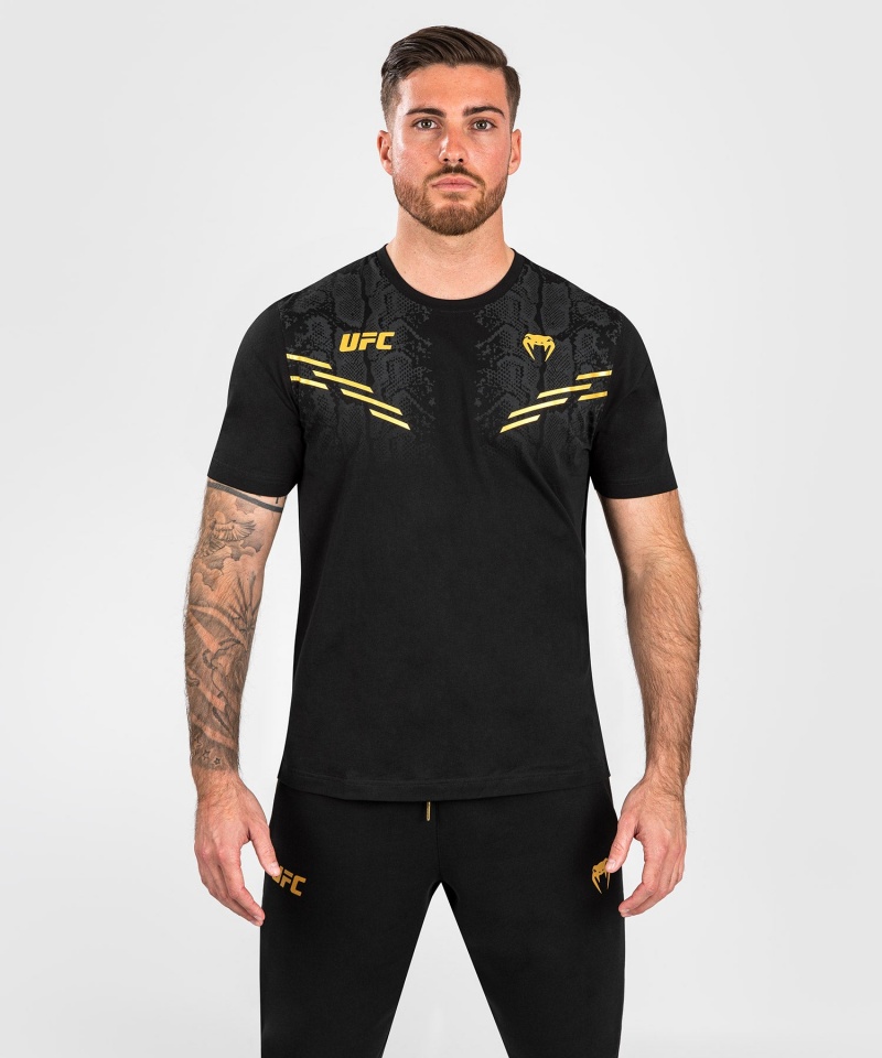 Venum UFC Adrenaline by Venum Replica Lyhyt-sleeve Miesten T-Paita Kultaiset | 17308-ZXHT | Suomi