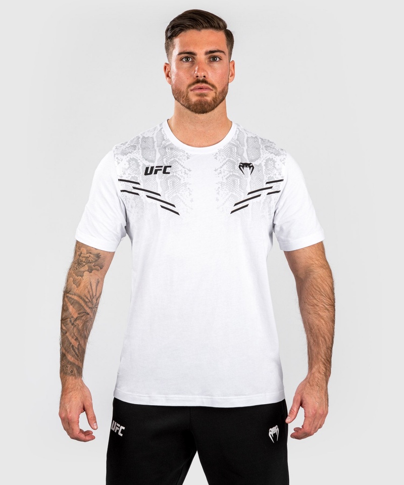 Venum UFC Adrenaline by Venum Replica Lyhyt-sleeve Miesten T-Paita Valkoinen | 54836-LJHX | Suomi