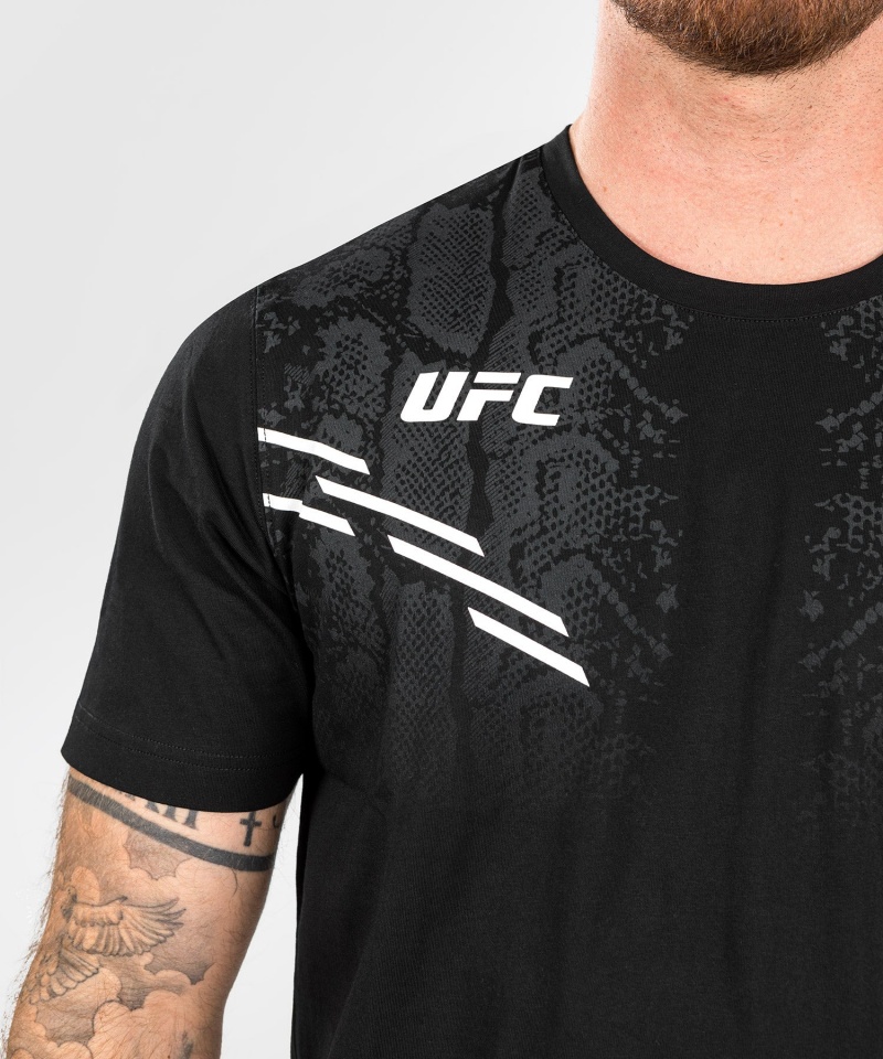 Venum UFC Adrenaline by Venum Replica Lyhyt-sleeve Miesten T-Paita Mustat | 75184-QURH | Suomi