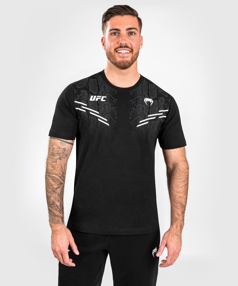 Venum UFC Adrenaline by Venum Replica Lyhyt-sleeve Miesten T-Paita Mustat | 75184-QURH | Suomi