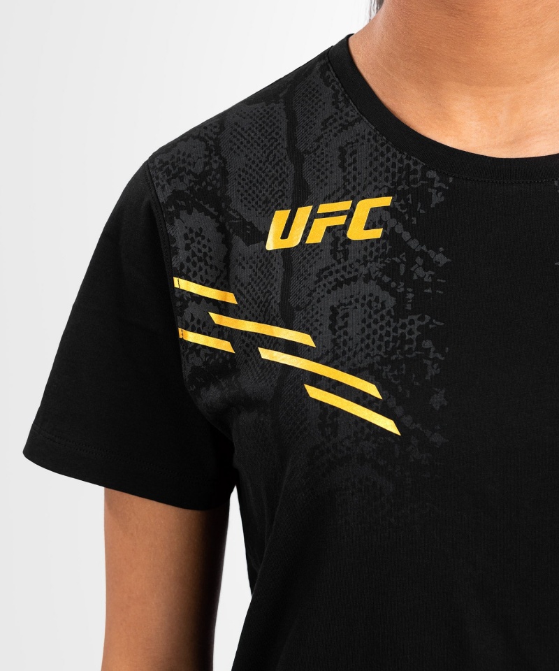 Venum UFC Adrenaline by Venum Replica Lyhyt-sleeve Naisten T-Paita Kultaiset | 98163-TFQP | Suomi