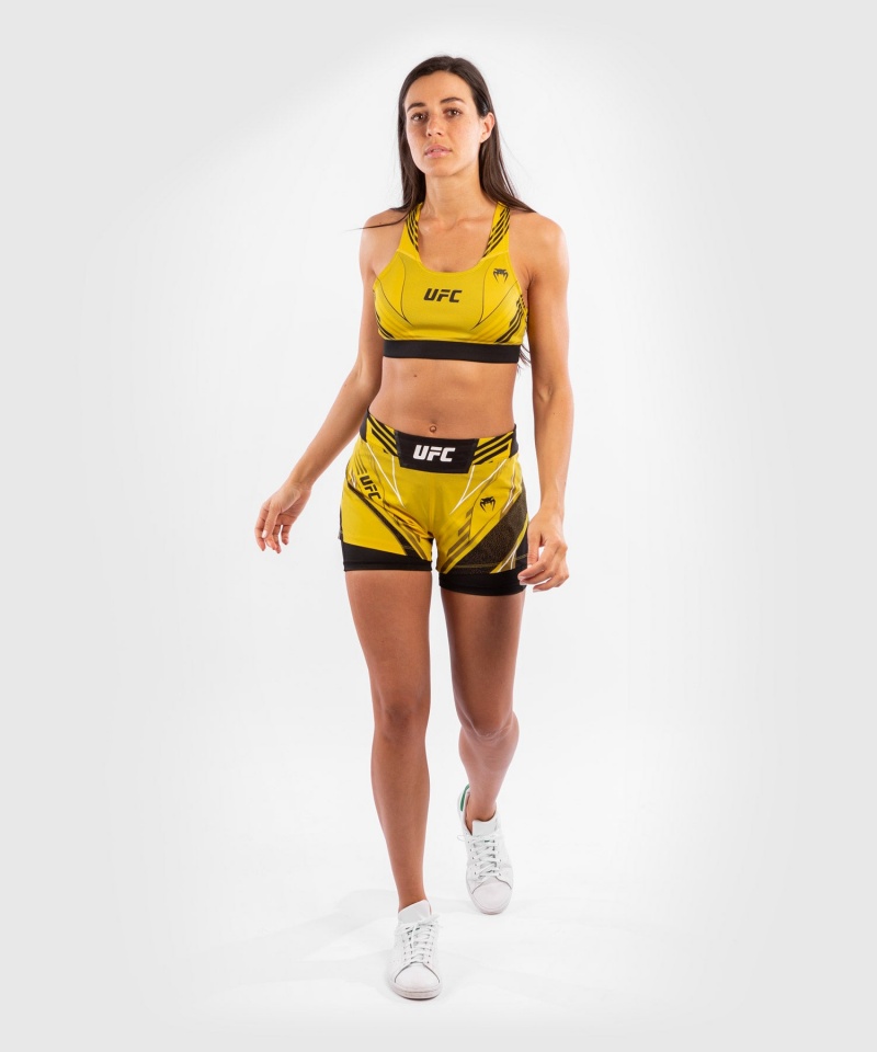 Venum UFC Authentic Fight Night Fit Naisten Nyrkkeilyshortsit Keltainen | 51397-ETQV | Suomi