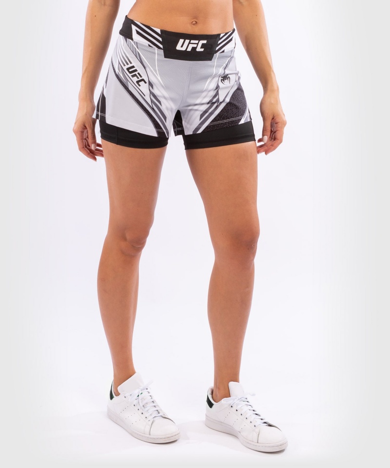 Venum UFC Authentic Fight Night Fit Naisten Nyrkkeilyshortsit Valkoinen | 70931-DXYP | Suomi