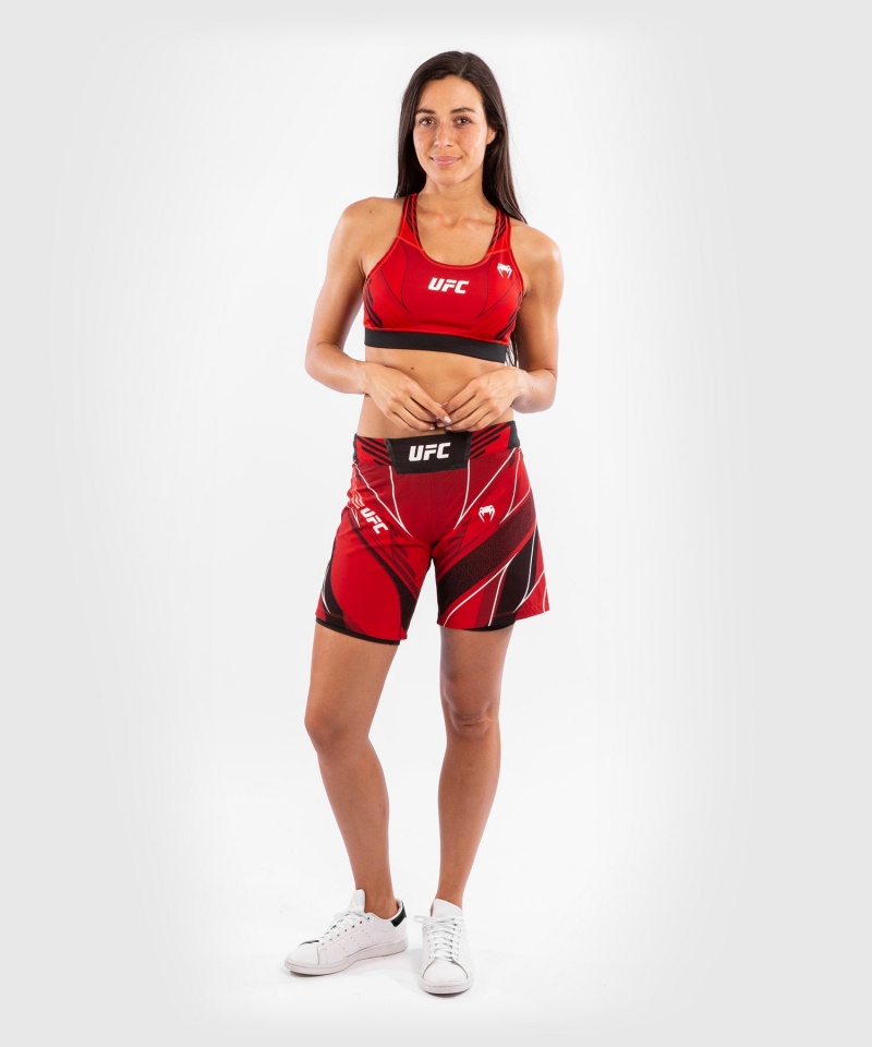 Venum UFC Authentic Fight Night Long Fit Naisten Nyrkkeilyshortsit Punainen | 17324-YBNK | Suomi