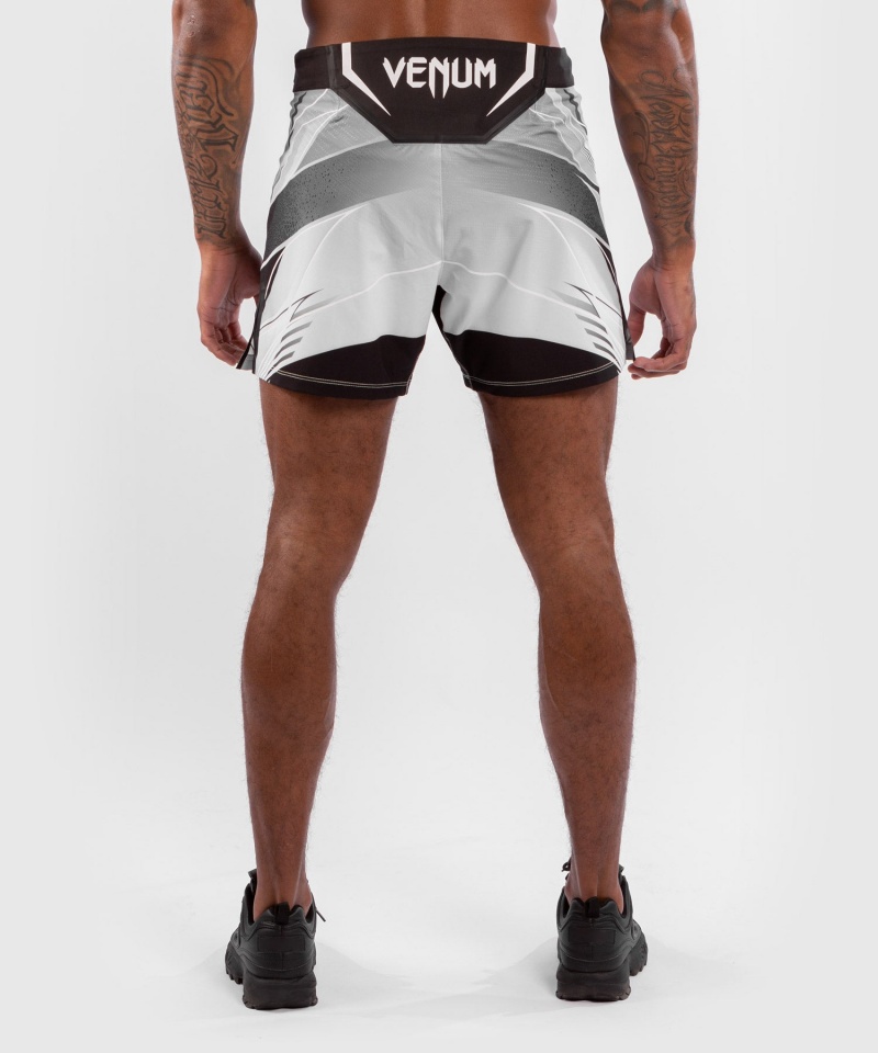 Venum UFC Authentic Fight Night Lyhyt Fit Miesten Nyrkkeilyshortsit Valkoinen | 82057-XPDE | Suomi