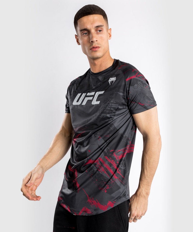 Venum UFC Authentic Fight Week 2.0 Dry Tech Miesten T-Paita Mustat | 81746-VPEL | Suomi