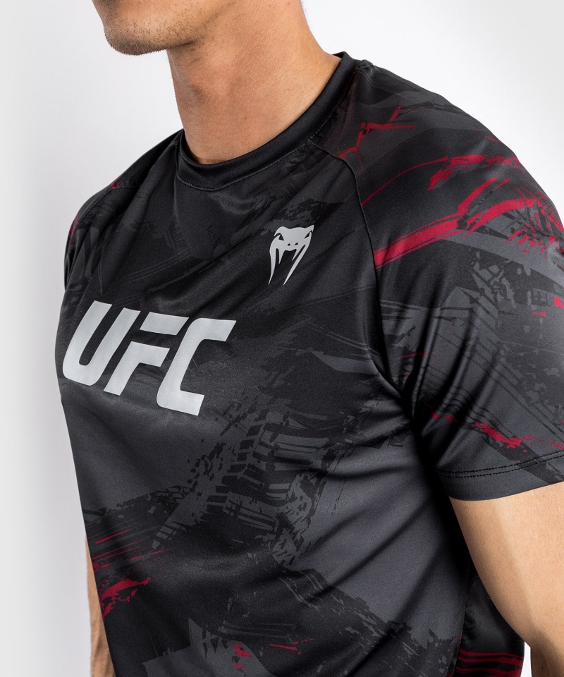 Venum UFC Authentic Fight Week 2.0 Dry Tech Miesten T-Paita Mustat | 81746-VPEL | Suomi