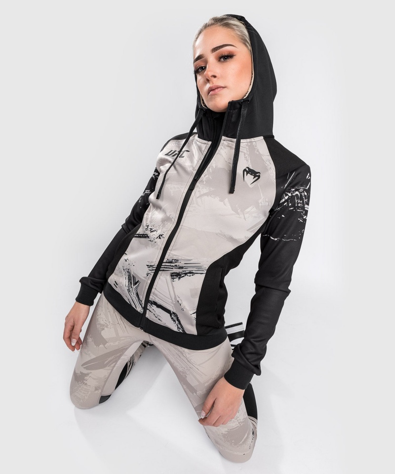 Venum UFC Authentic Fight Week 2.0 Zip Hoodie Naisten Takit Mustat Harmaat | 70236-PYEK | Suomi