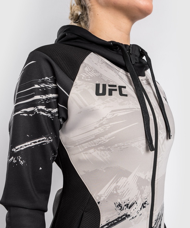 Venum UFC Authentic Fight Week 2.0 Zip Hoodie Naisten Takit Mustat Harmaat | 70236-PYEK | Suomi