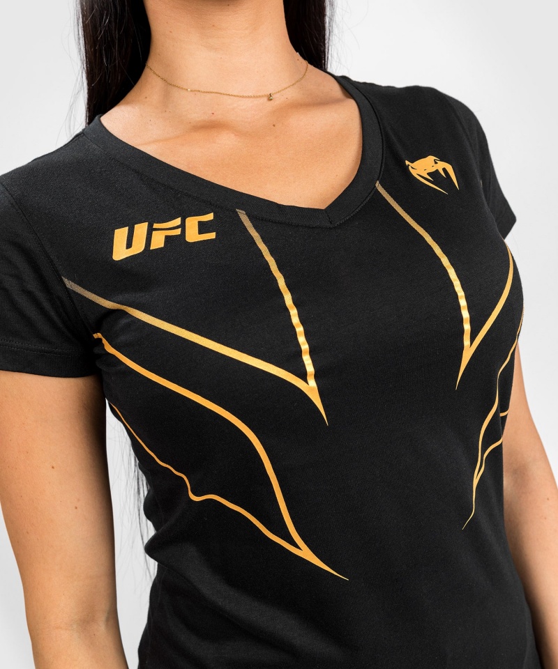 Venum UFC Fight Night 2.0 Replica Naisten T-Paita Kultaiset | 25396-IYHC | Suomi