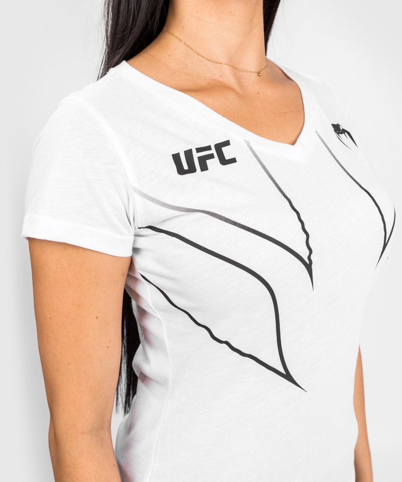 Venum UFC Fight Night 2.0 Replica Naisten T-Paita Valkoinen | 06452-ZFWH | Suomi