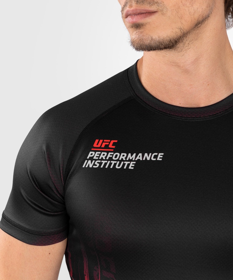 Venum UFC Performance Institute 2.0 Lyhyt-Sleeve Miesten MMA Rashguard Mustat Punainen | 53021-QWDF | Suomi